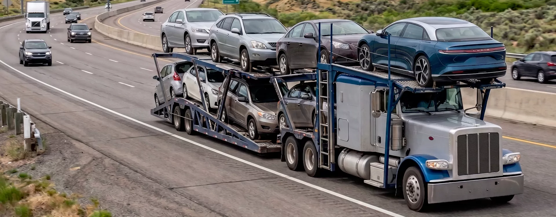 Vehicle carrier transporting cars from Portland to Phoenix